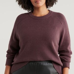 Treasure & Bond Crewneck Raglan Cotton Blend Sweater